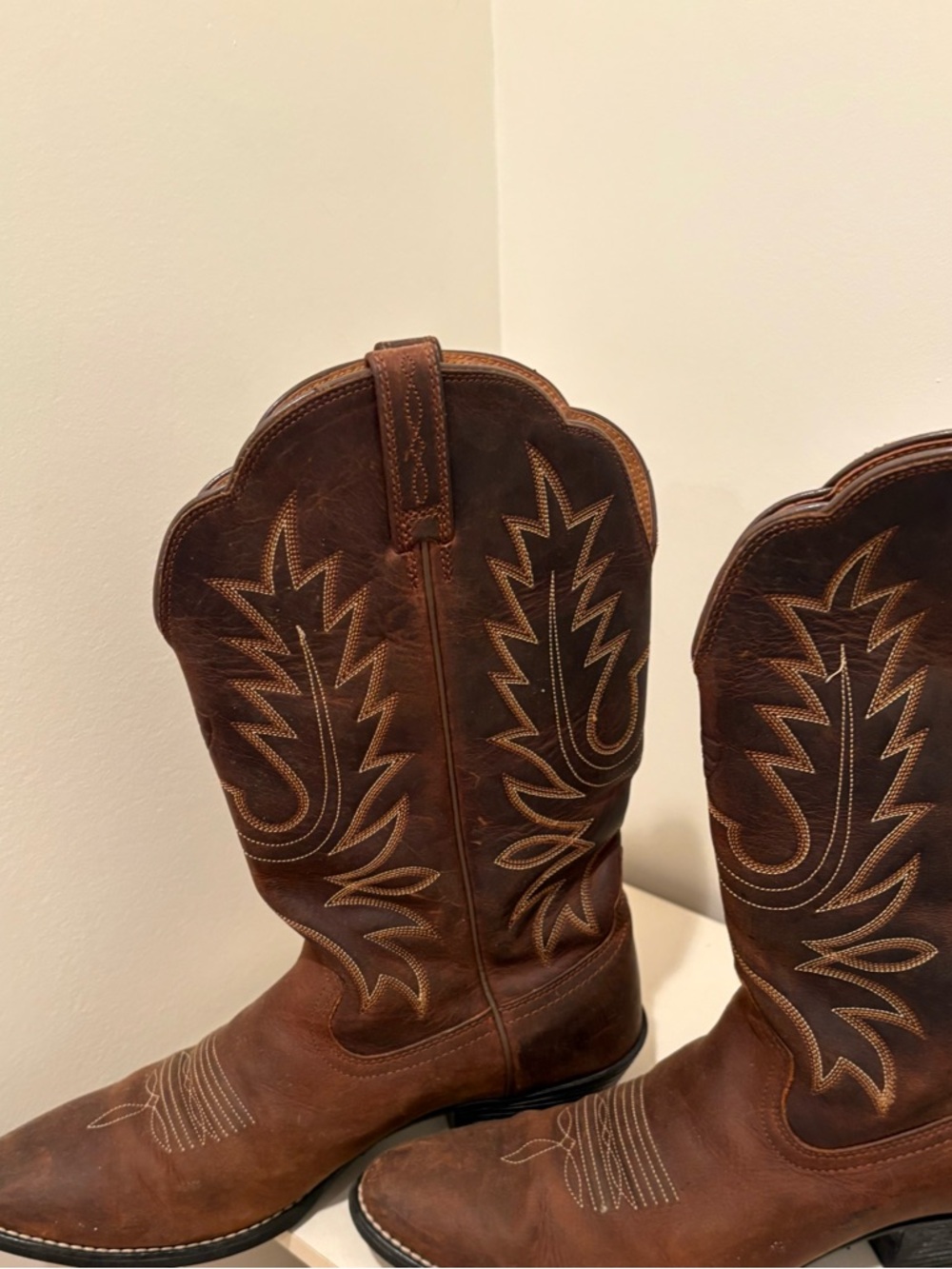 Ariat Tan Leather Cowboy Boots